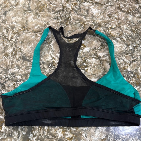 Lululemon Athletica Blue and Black Racerback Sports Bra / E38 - Picture 3 of 3